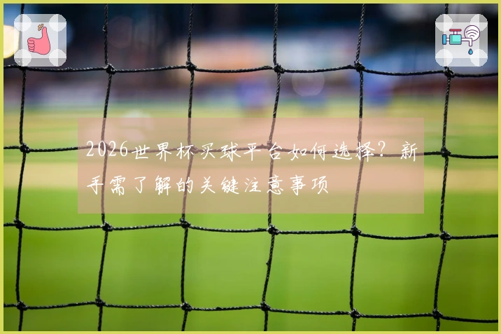 2026世界杯买球平台如何选择？新手需了解的关键注意事项