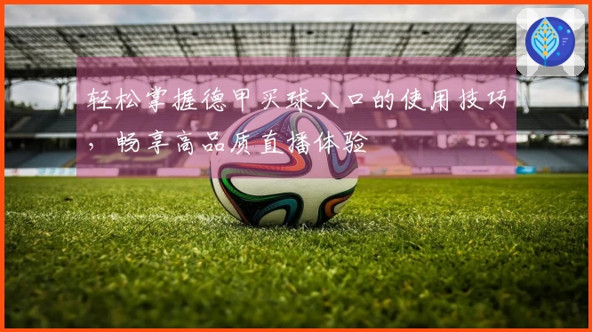 轻松掌握德甲买球入口的使用技巧，畅享高品质直播体验
